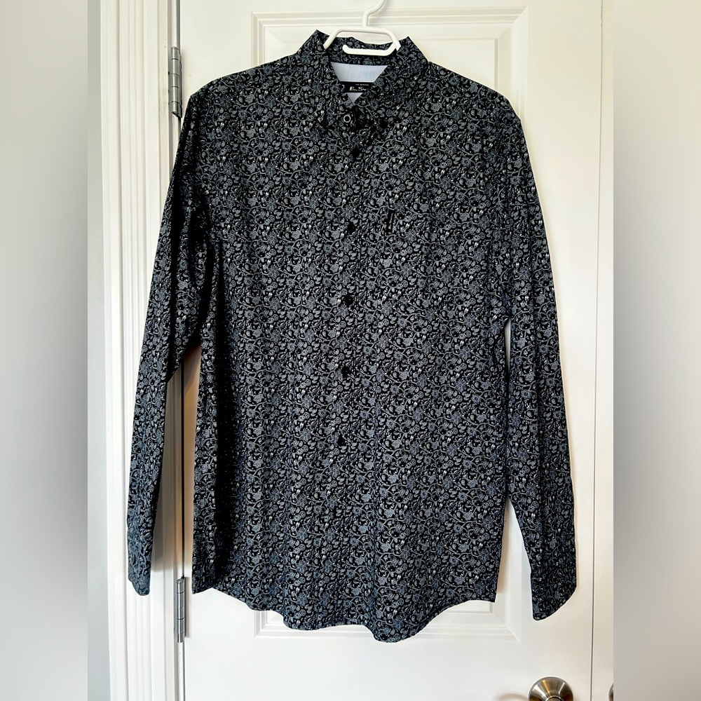 Stylish black and white dress shirt